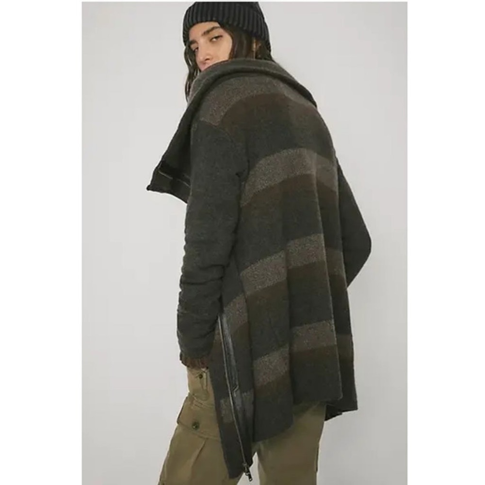 Nicholas K For Free People Pull Haze Sweater / Jacket Collar Brown Large